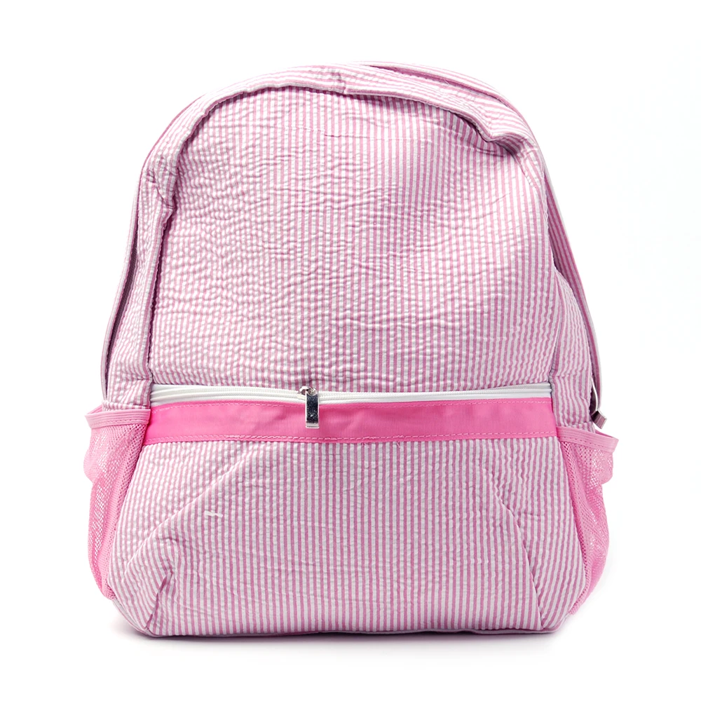 

Wholesale 100pcs Seersucker Material Backpack DOM113031 Kids School Backpack Book Bag With Mesh Pockets