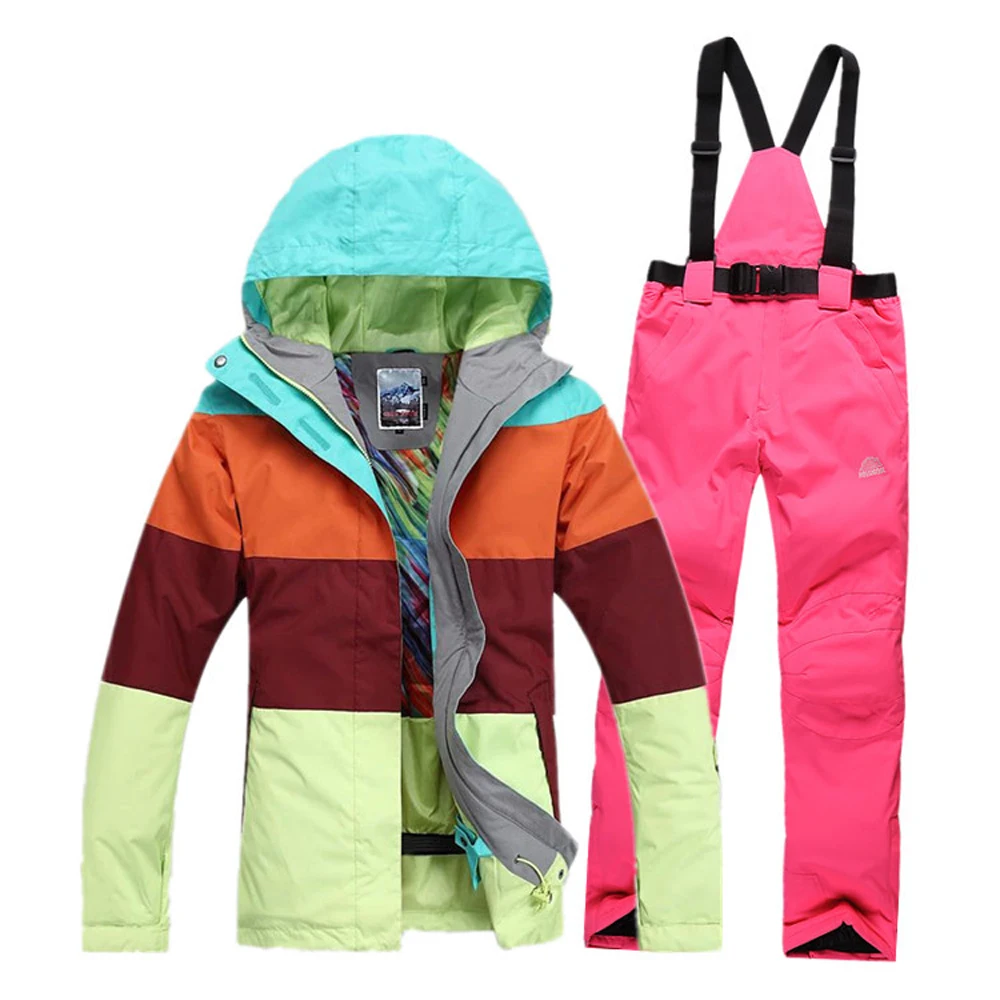 2019 Winter 5 color pants Windproof Breathable warmth Outdoor jacket women colorful ski suit skiing | Спорт и развлечения