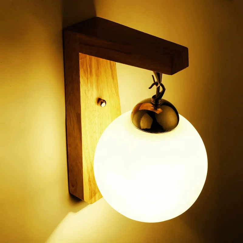 MLZAOSN Nordic Творческий Деревянный настенный светильник Минималистский Современные