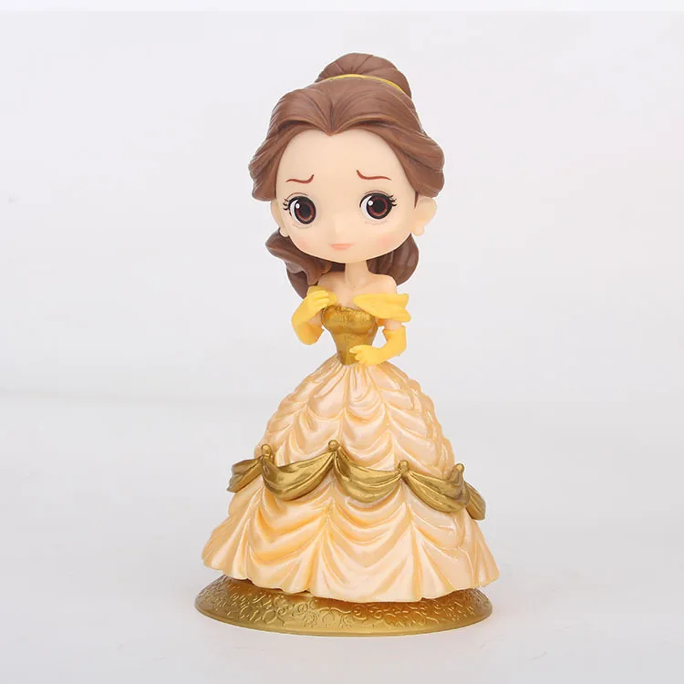 9 Дисней Принцесса игрушки Q Posket Замороженные Эльза Анна ПВХ Фигурки Белоснежка Мерида куклы детские игрушки для девочек подарок - Цвет: 9