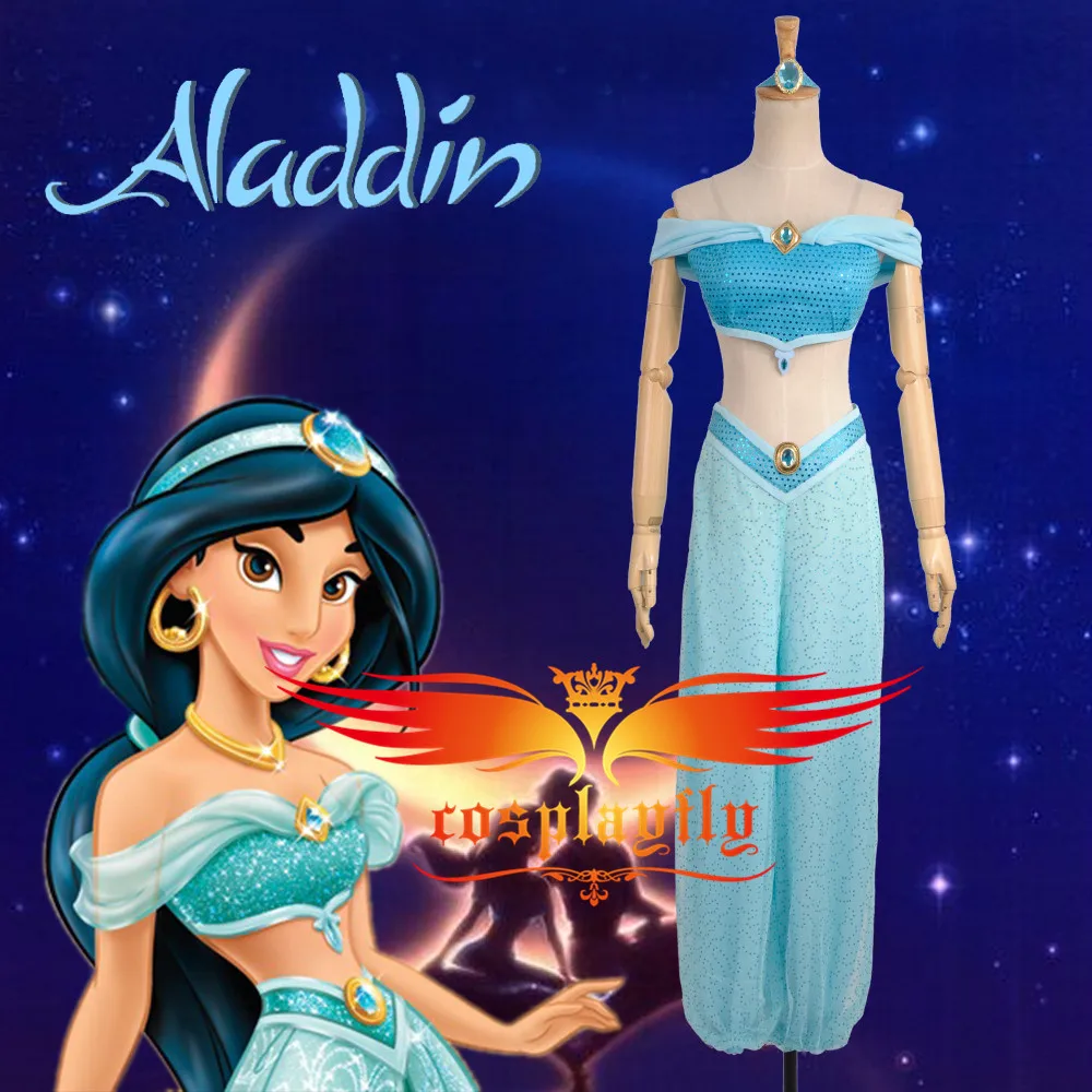 Аниме фильм Аладдин лампа из тысячи и одной ночи Принцесса Жасмин ткань Косплей