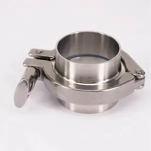 Набор санитарных тройных зажимов 51 мм OD, сварной наконечник + тройной зажим 2 дюйма + силиконовая прокладка в сборе, нержавеющая сталь 304 для домашнего пивоварения