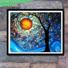 Вышивка крестом QIANZEHUI со звездами Ван Гога, вышивка крестиком, древо снов, всемирно известные картины, Континентальный стиль