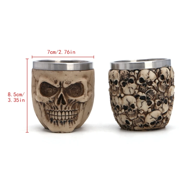 Бокал из смолы для Хэллоуина 3D череп скелет Когтевран чашка питья кухня яркий