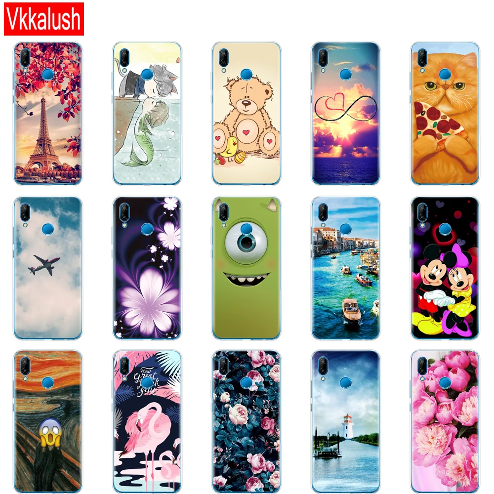 Силиконовый чехол для 5,8" huawei P20 Lite huawei P20 Pro, чехол для huawei P 20, Защитная прозрачная задняя крышка для телефона