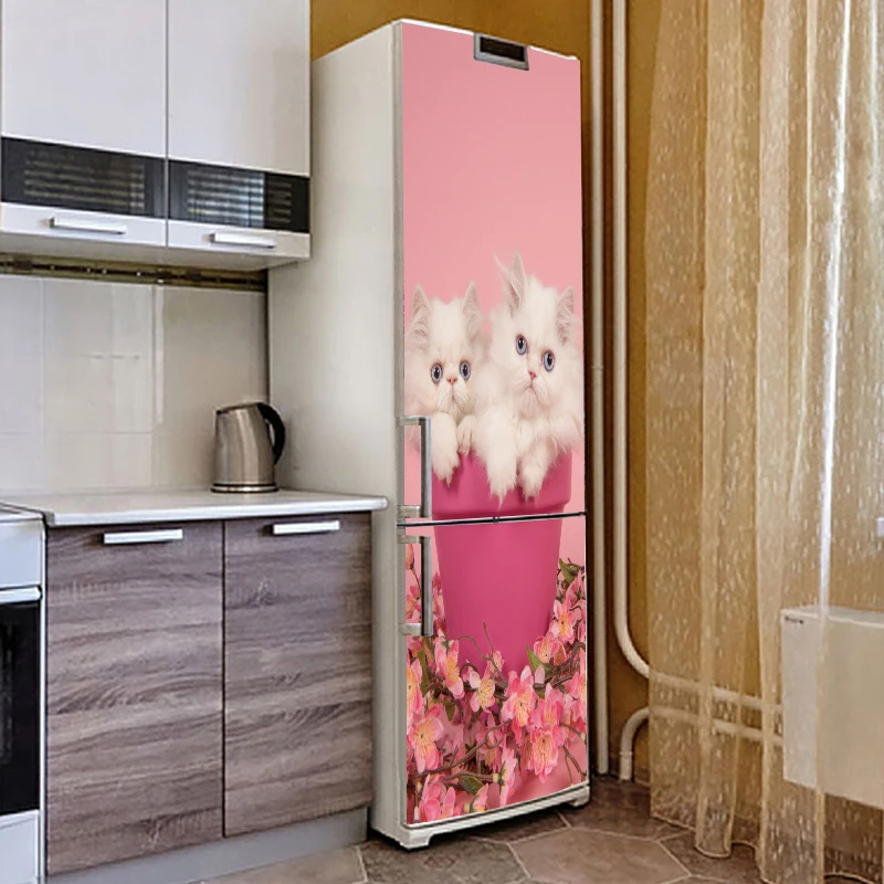 60x15 0 см/60x180 см наклейка на холодильник с рисунком в виде кошки любви ПВХ кухонная