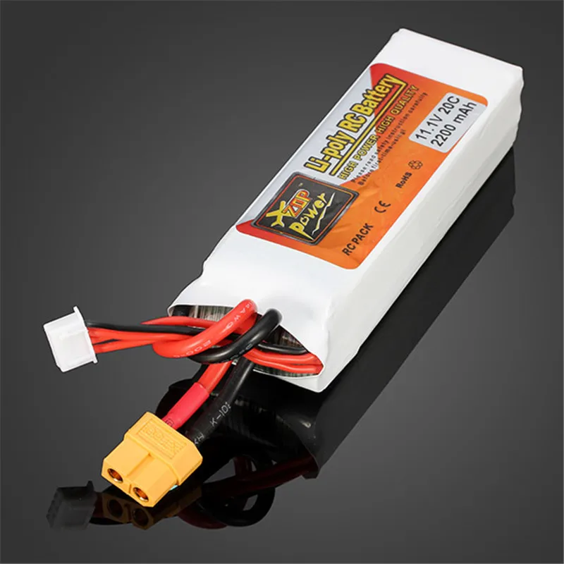Высококачественная аккумуляторная батарея Lipo ZOP Power 11 1 В 2200 мАч 3S 20C Battery XT60 Plug |
