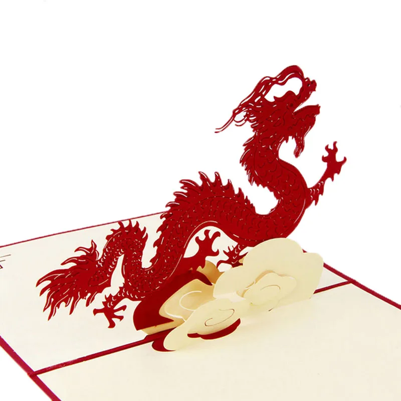 Винтажные 3D выдвижные бумажные поздравительные открытки с лазерной резкой