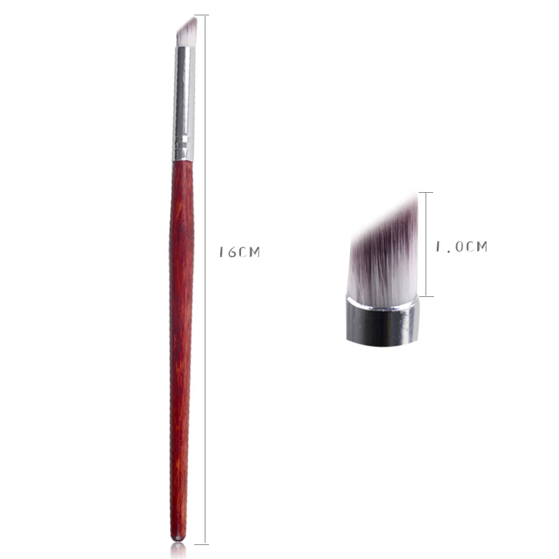 1 шт. модный дизайн ногтей ручка с кисточкой градиентная Головастая деревянной