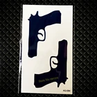 Новый сексуальный черный пистолет, временная наклейка для татуировок для мужчин и женщин на руку, наклейки на ноги, водостойкие наклейки для боди-арта, модные наклейки для татуировок на руку, для мужчин и женщин