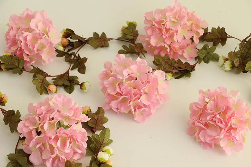 25 шт. DIY Искусственные головки цветов Гортензия пион шелковые свадебные цветы цветочные стены фон для отеля фоновое украшение