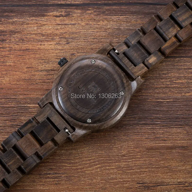 Брендовые Новые Натуральные винтажные деревянные аналоговые часы Japan MIYOTA