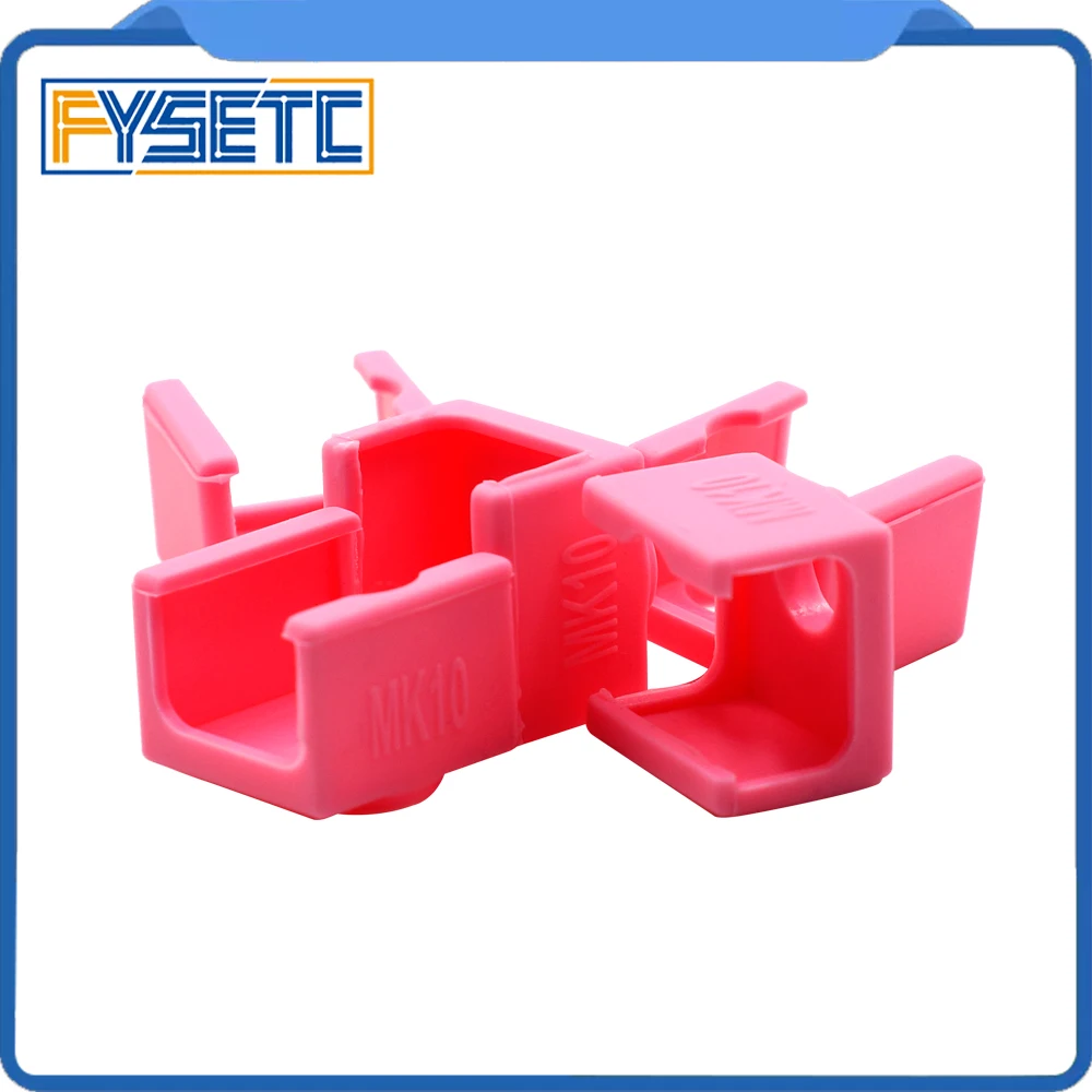 

5pcs MK10 Pink Silicone Sock instead Ceramic Insulation For Wanhao i3 QIDI TECH SILICONE HEATER BLOCK COVER