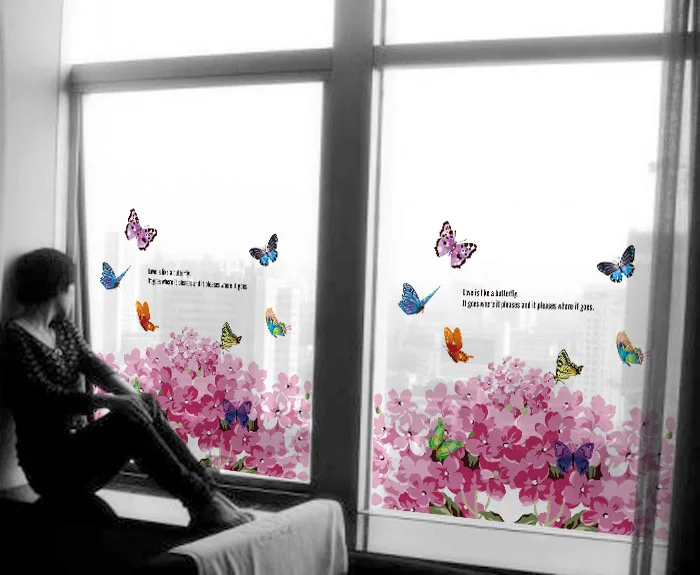 Самоклеящаяся матовая стеклянная раздвижная дверь для ванной и балкона 60 Х58