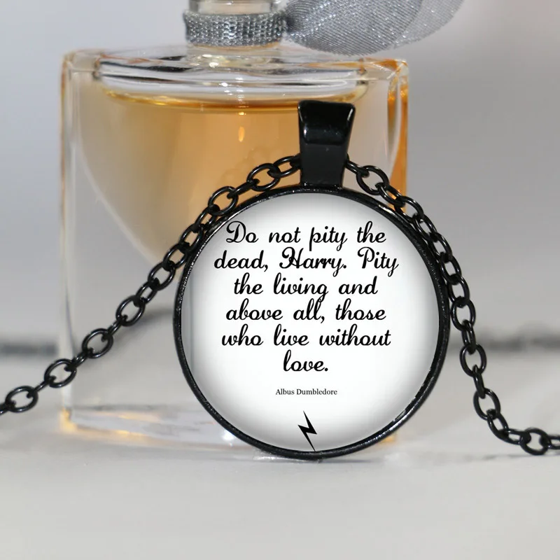 Не жаль мертвых Альбус Дамблдор подвеска на ожерелье с цитатой кабошон Винтаж