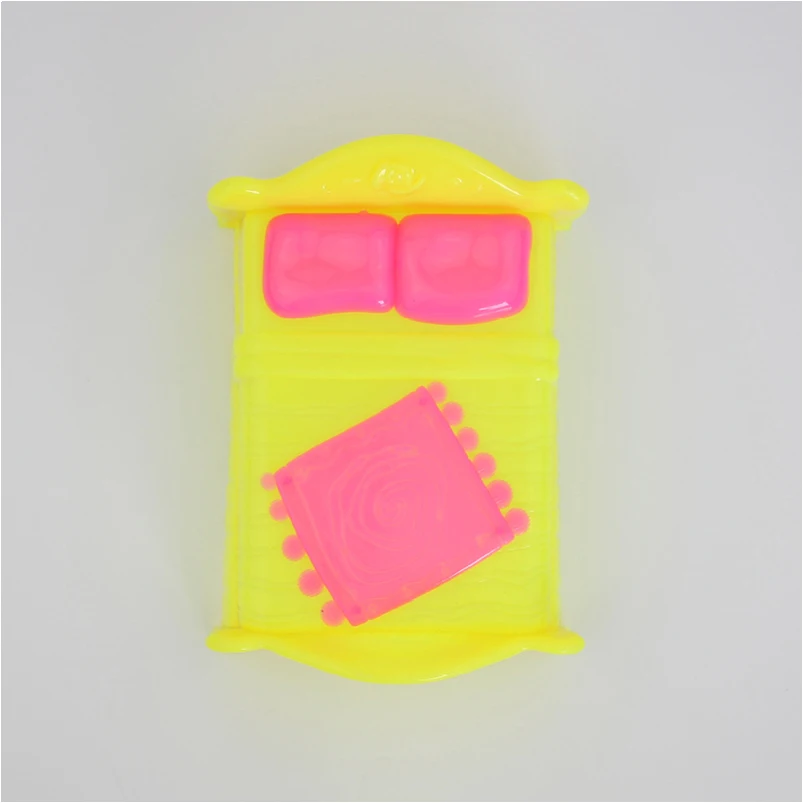 Принцесса Кукла аксессуары Розовая кровать кукла мебель спальня двуспальная с