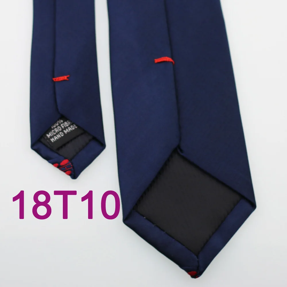 Yibei Coachella Галстуки тонкий темно-синий галстук с красными точками вертикальные