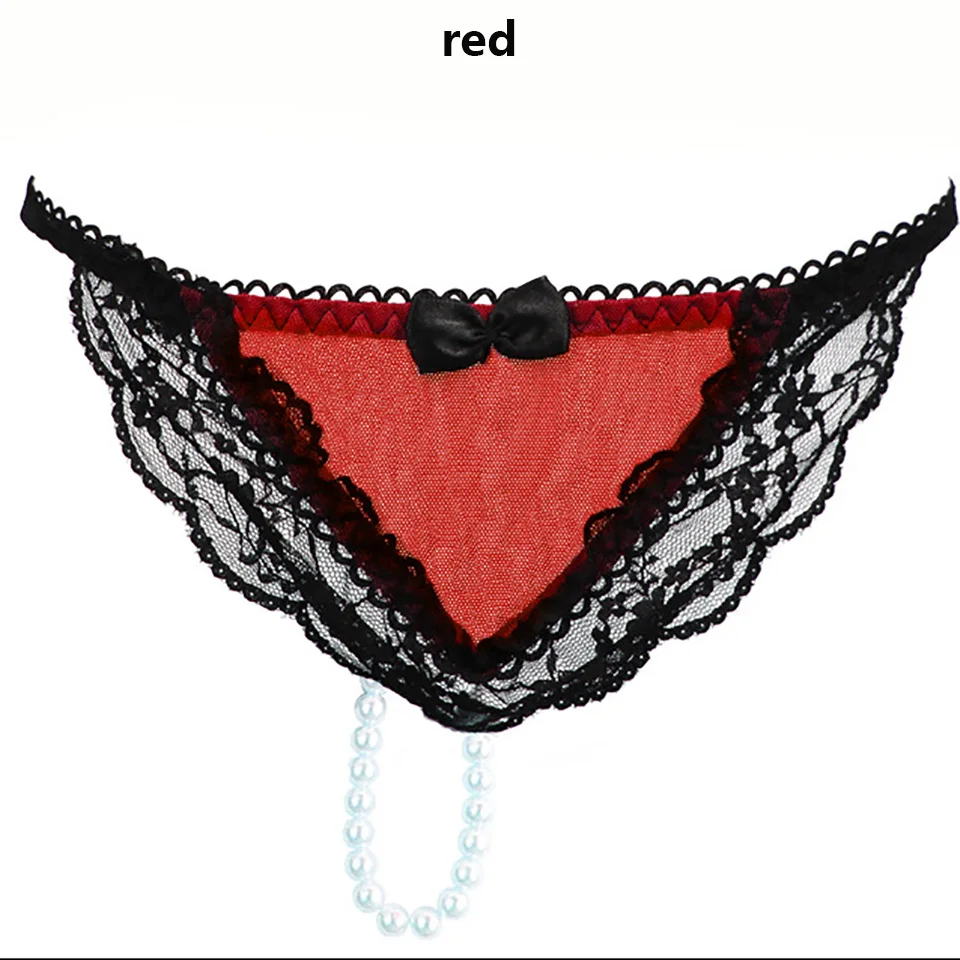 Сексуальные стринги с жемчугом женские трусики вырезами нижнее белье низкой