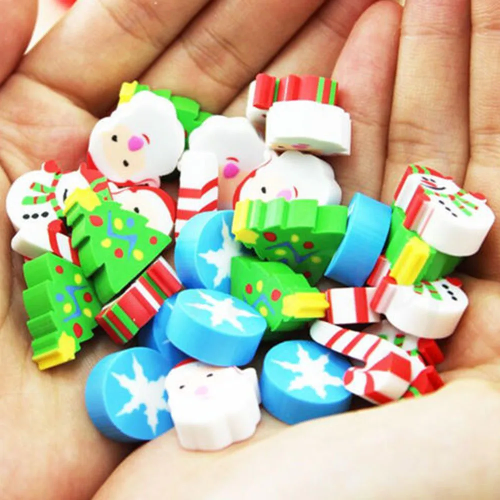 Ластик с Санта-Клаусом рождественской елкой снежинкой календарём подарок для