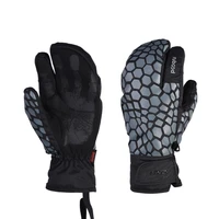 boodun fission print winter thermal unisex ski glove touchscreen 3 finger waterproof sport mitten snowboard skiing bike cycling
