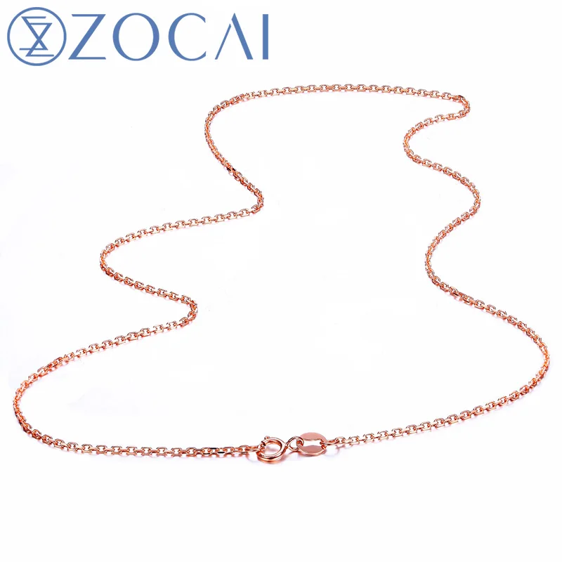 

Классическое модное однотонное ожерелье ZOCAI с цепочкой из 18-каратного золота, доступны 3 цвета: белое золото, розовое золото и желтое золото, ...