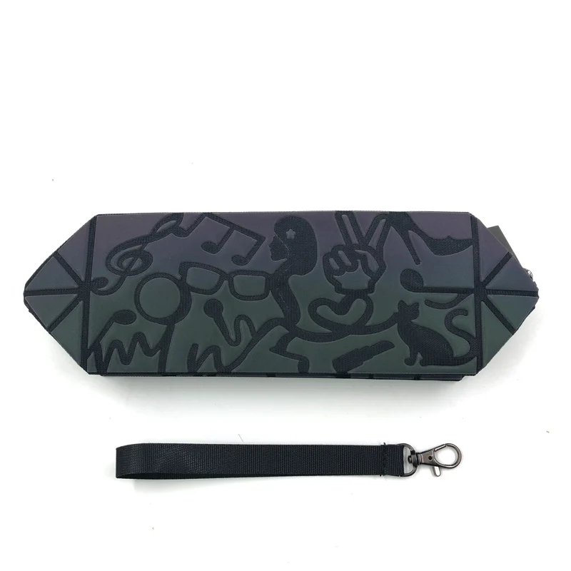 Светящаяся косметичка для женщин Геометрическая сумка Органайзер девочек