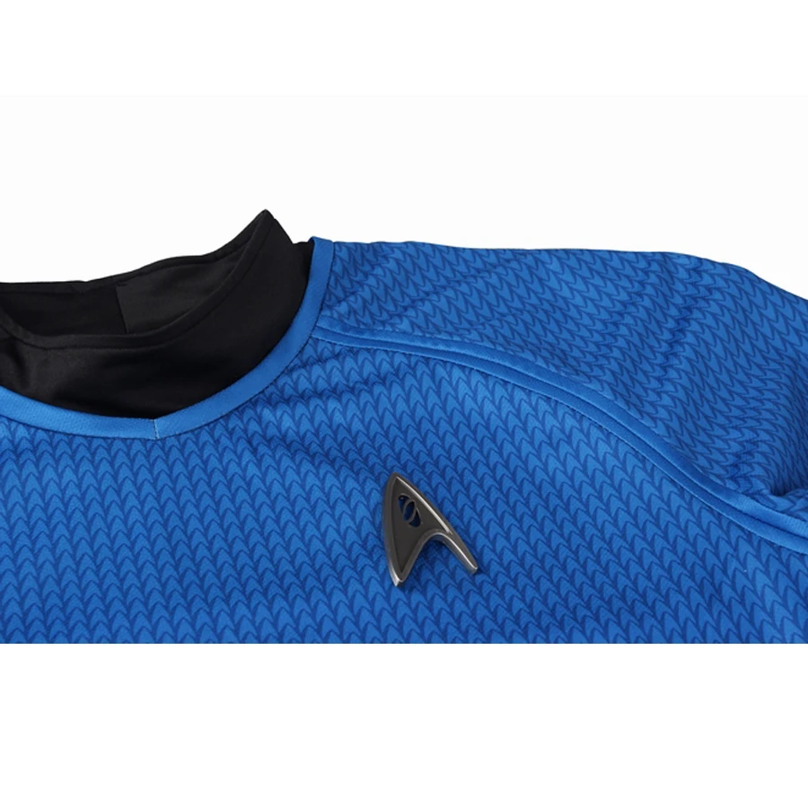 Star trek into darkness Spock science officer Leonard McCoy Bones Cosplay Costume Blue Shirt Anime Suit Halloween Dress for Men |