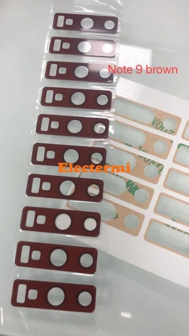 50 шт. Note 8 9 задняя крышка для объектива камеры стеклянная с клейкой наклейкой Samsung