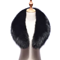 2021 new real fox fur collar women 100 natural fox fur scarf winter warm fur collar scarves black