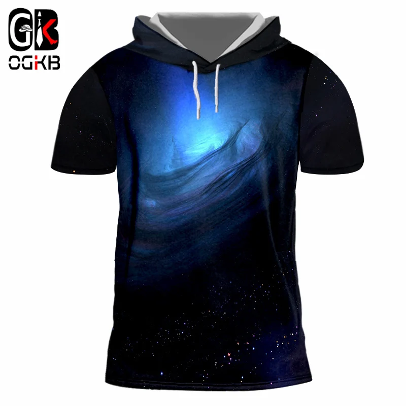 OGKB Бесплатная доставка футболки новые летние женские/мужские крутые принты