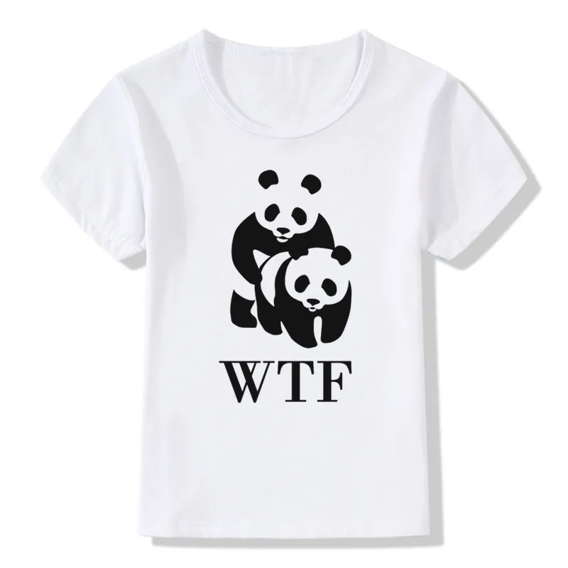 Детская забавная Милая футболка с принтом WWF Panda для мальчиков и девочек летние