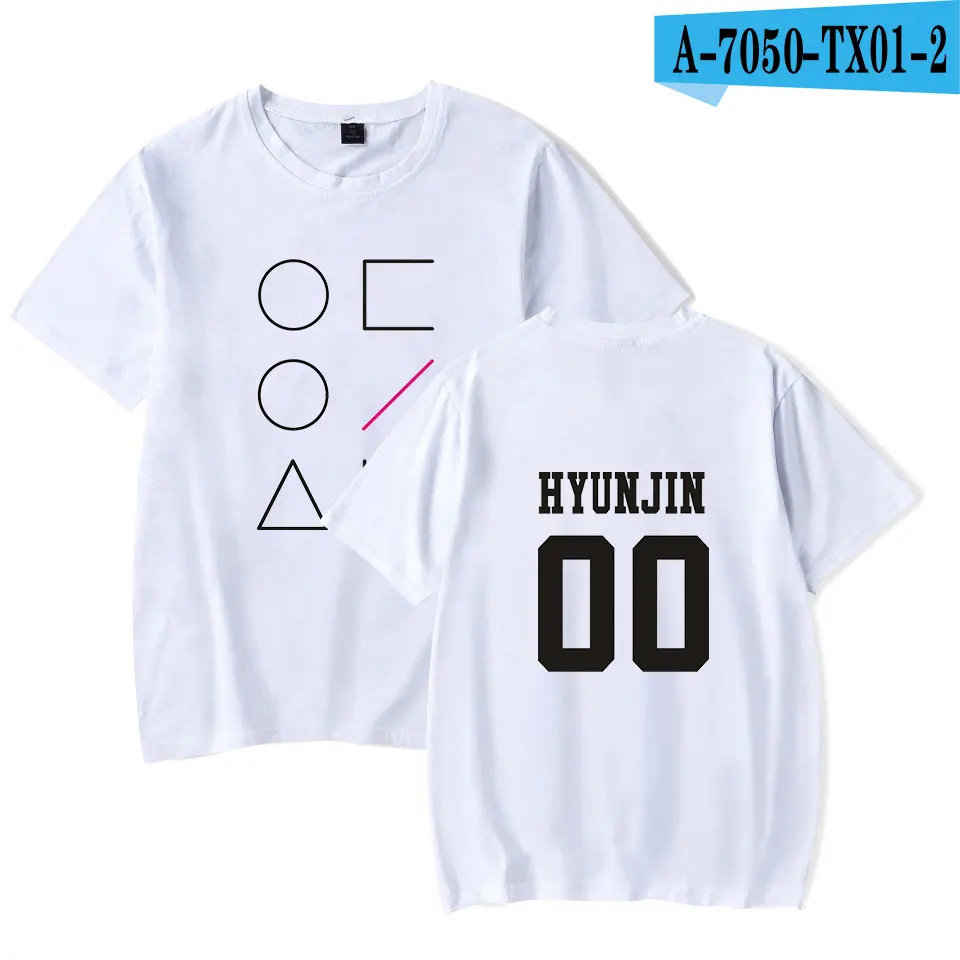 LOONA летняя футболка с круглым вырезом, короткий рукав, корейский стиль, для женщин/мужчин, Kawaii Kpop, хип-хоп, Harajuku, модные повседневные топы с короткими рукавами - Цвет: white