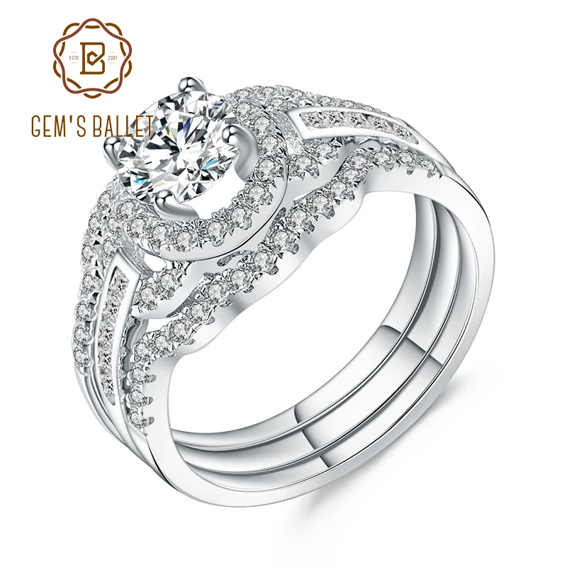 Женские Балетные кольца GEM'S роскошные обручальные из стерлингового серебра 925