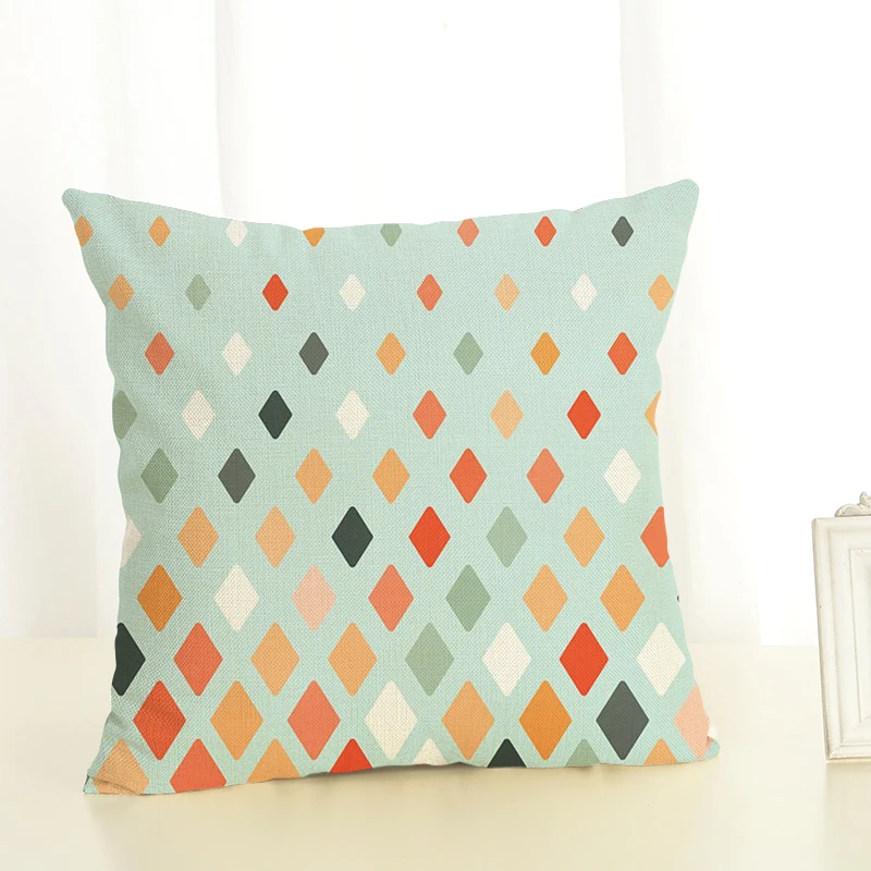 Наволочка для подушки с геометрическими узорами офисный Поясничный чехол дивана