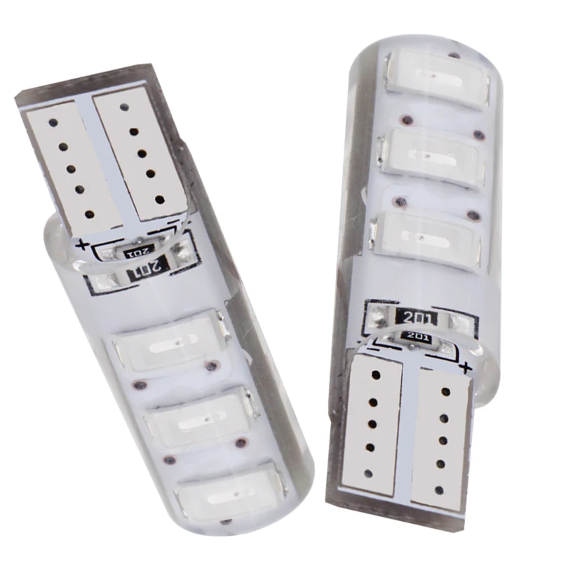 5 шт. T10 W5W силикагелевые 6 SMD 5630 5730 Светодиодные Автомобильные внутренние фары WY5W 194