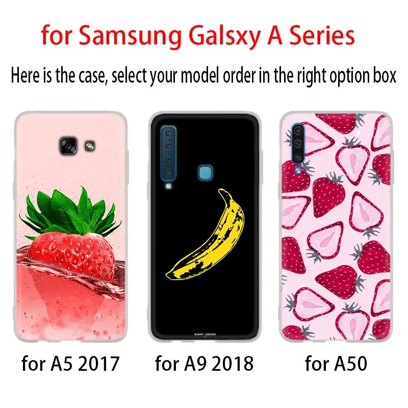 3D чехол с клубничным бананом для Samsung Galaxy A8 A6 Plus A9 A5 A3 A7 2018 2017 2016 A50 A30 A40 A70 A10 A2 CORE