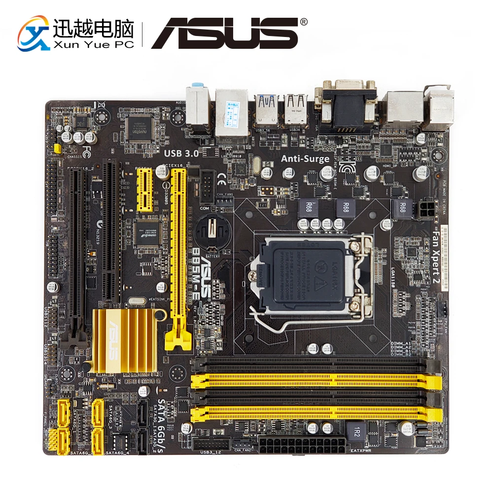 Asus B85M-E настольная материнская плата B85 LGA 1150 для Core i7 i5 i3 DDR3 32G SATA3 USB3.0 DVI HDMI Micro-ATX оригинальная б/у материнская плата