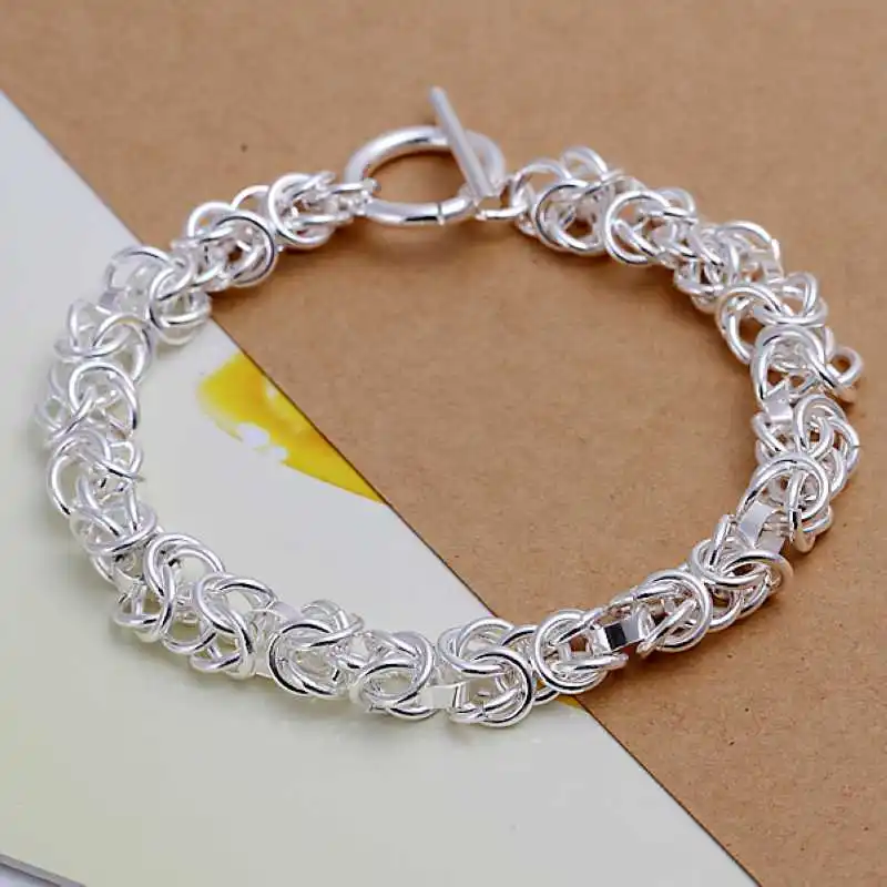 KITEAL 2017 925 марка серебряный цвет pulseras для женщин 6 мм 20 см цепь костяная pulseira masculina