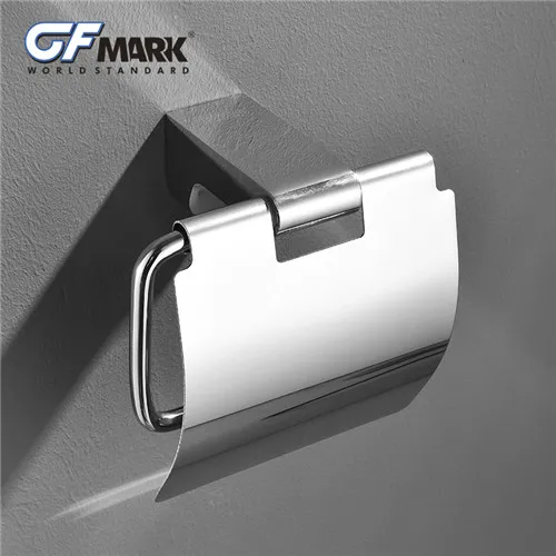 GFmark хромированные аксессуары для ванной комнаты полотенцесушители мыльница кольцо для полотенец крючок для одежды Держатели для стаканчиков держатель для туалетной бумаги наборы кистей - Цвет: roll paper holder