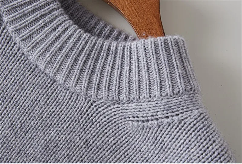 100% goat cashmere thick knit women fashion Oneck pullover sweater coat irregular length solid color S/M/L | Женская одежда