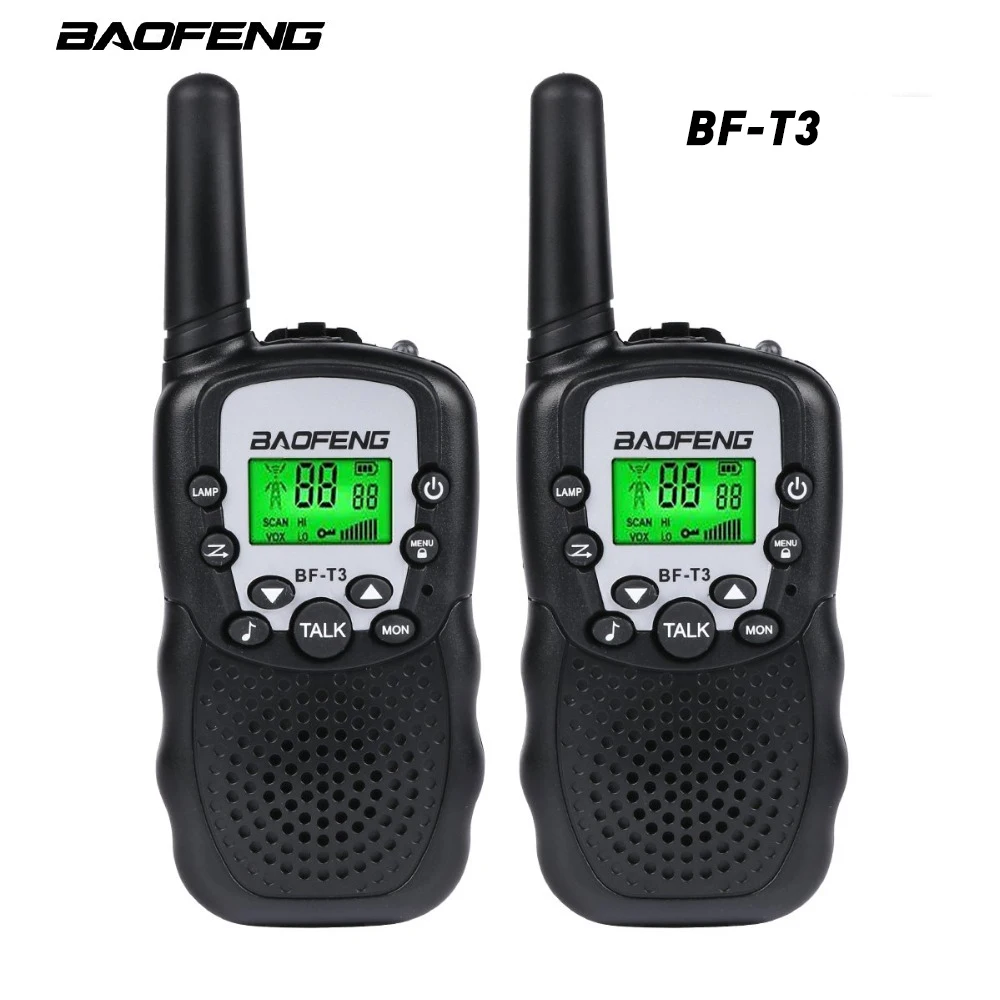 2 шт Baofeng BF-T3 мини иди и болтай Walkie Talkie “иди открытый Дети переговорные 400-480 МГц 22CH