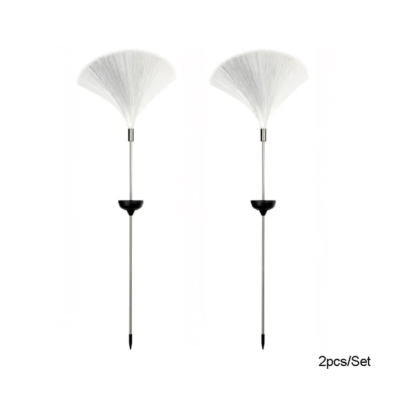 2 шт. lampada luz Солнечный Оптическое волокно огни RGB светодиодный открытый украшения