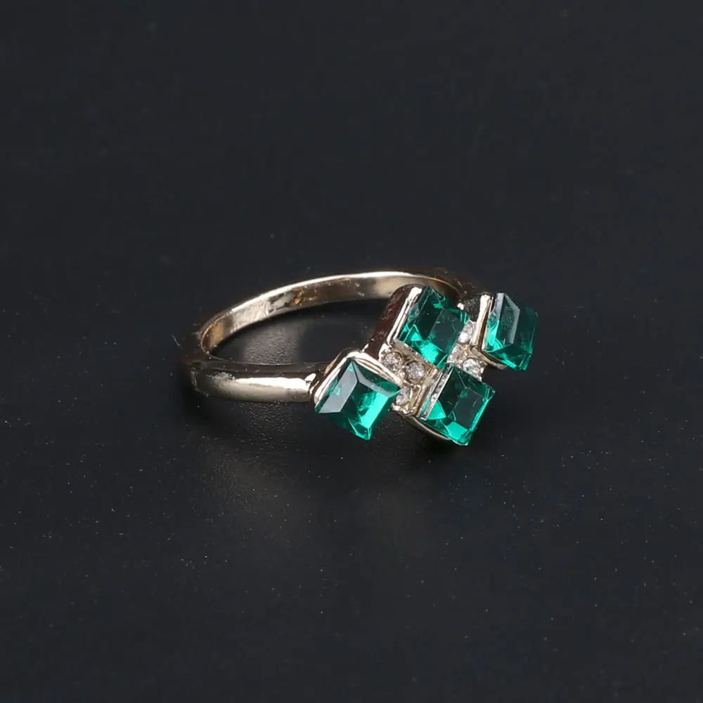 Зеленый Кристалл Костюм Свадебные Ювелирные наборы для женщин кулон и ожерелье