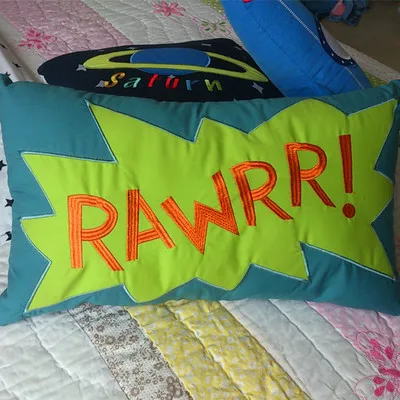 RAWRR Новинка, милая Подушка, Мультяшные подставки для рук, вышивка, детская комната, декоративные подушки, детские игрушки, подушки, постельные принадлежности, подушка, подарок для девочки - Цвет: RAWRR