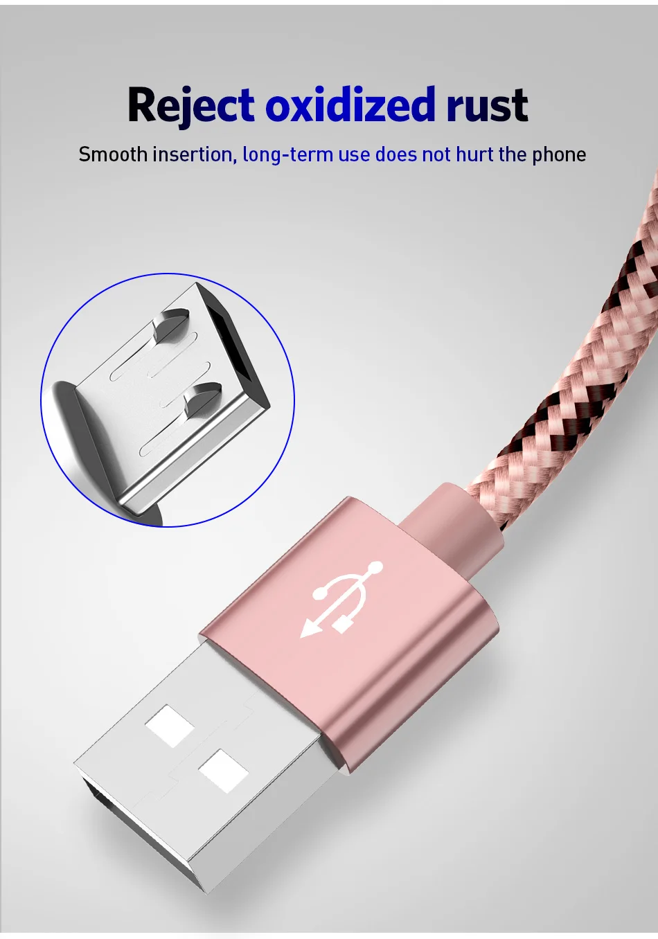 USLION Micro USB кабель для xiaomi xiomi redmi note 5 pro 4x Быстрая зарядка USB кабель для передачи данных для планшета зарядный шнур Microusb зарядное устройство