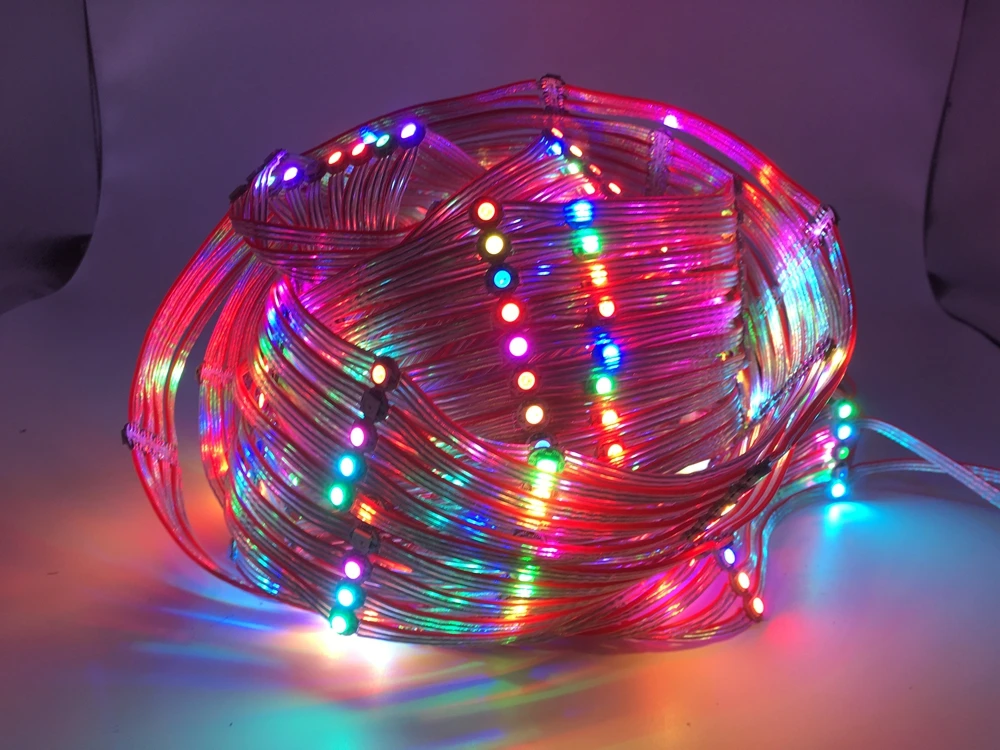 50 шт. WS2812B WS2812 полноцветный RGB пиксель светодиодный чип DC5V 10 см провод для адресного прибора индивидуально панель SMD 5050 с теплоотвод