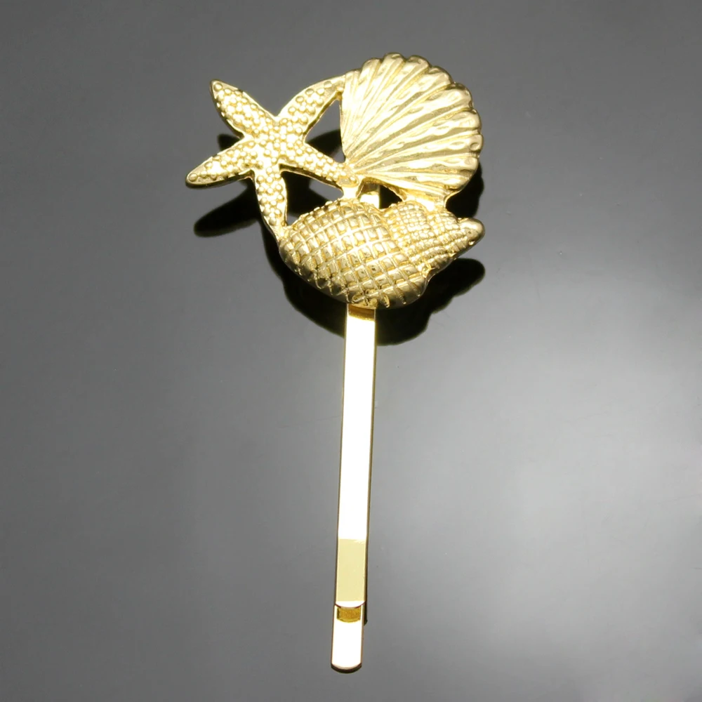 Гребешок Морская звезда раковины Updo пляж заколка для волос платье ювелирные