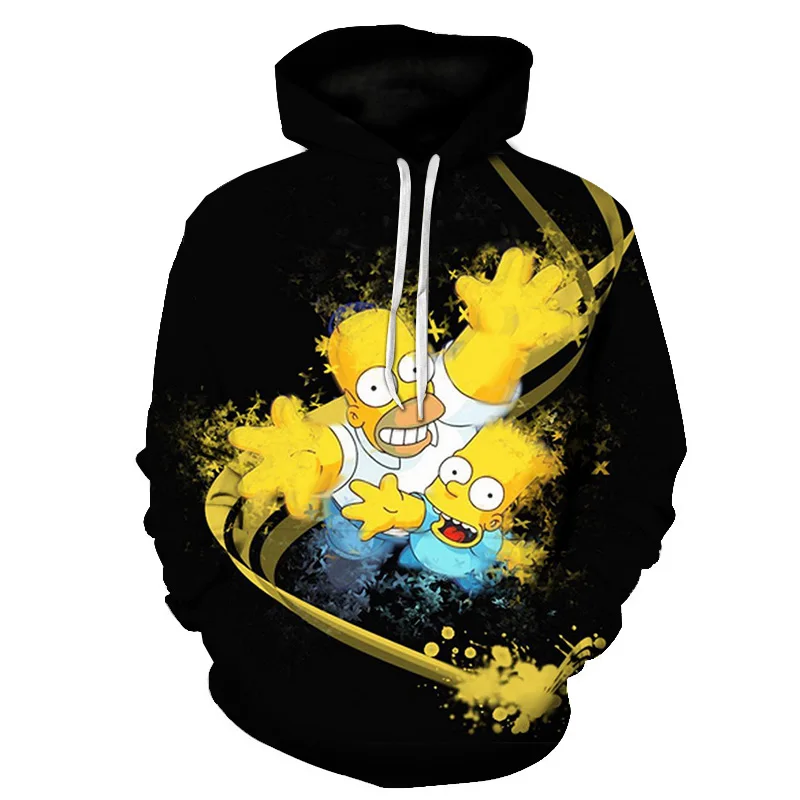 Забавный Homer Simpson Аниме Толстовка мужская 3D печать пуловер Горячая Распродажа