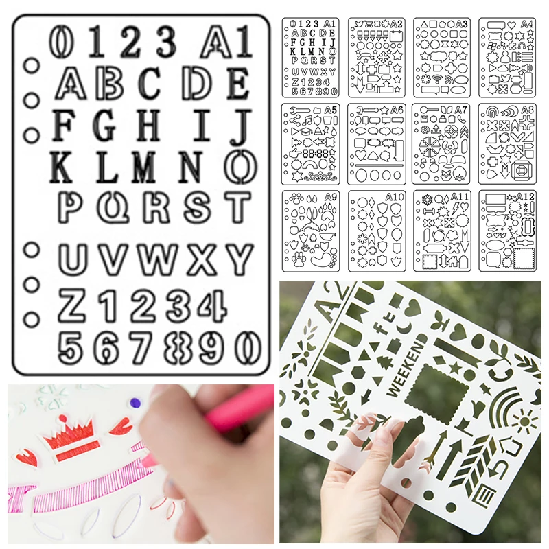 Ремесла Скрапбукинг Стикеры принадлежности арт трафаретов планировщик трафарет