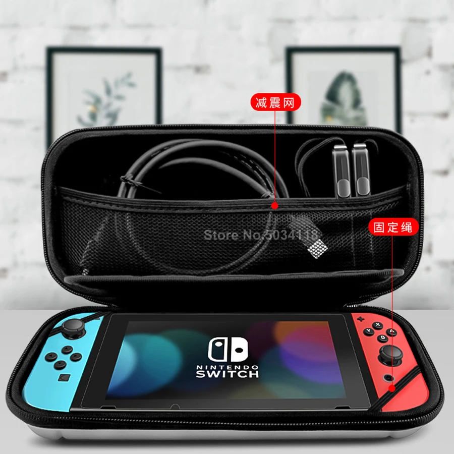 Супержесткий чехол для хранения Nintendo Switch 6 в 1 Мягкий защитный из ТПУ с 4